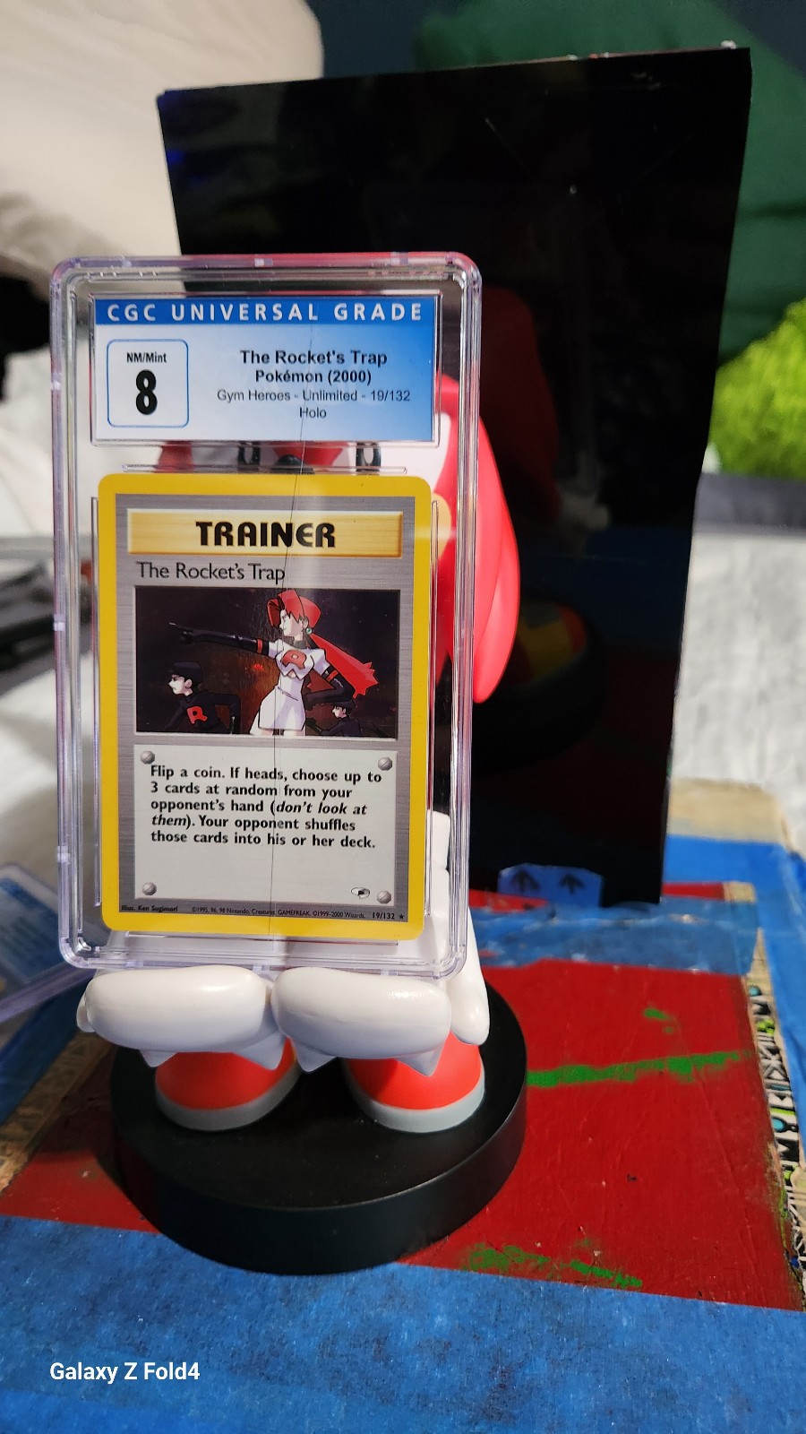 Cgc near mint 8 Pokemon The Rocket's Trap unlimited Gym Hero's