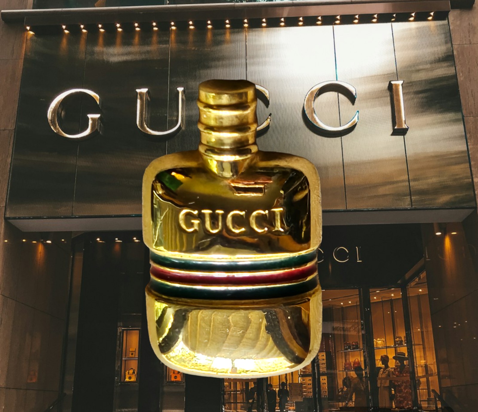 Rare Vintage GUCCI Perfume Vanity Bottle
