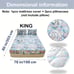 3pcs/set Waterproof Fitted Sheet Set Printed Series Ultrasonic Fitted Sheet Cart