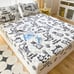 3pcs/set Waterproof Fitted Sheet Set Printed Series Ultrasonic Fitted Sheet Cart