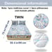 3pcs/set Waterproof Fitted Sheet Set Printed Series Ultrasonic Fitted Sheet Cart
