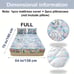 3pcs/set Waterproof Fitted Sheet Set Printed Series Ultrasonic Fitted Sheet Cart