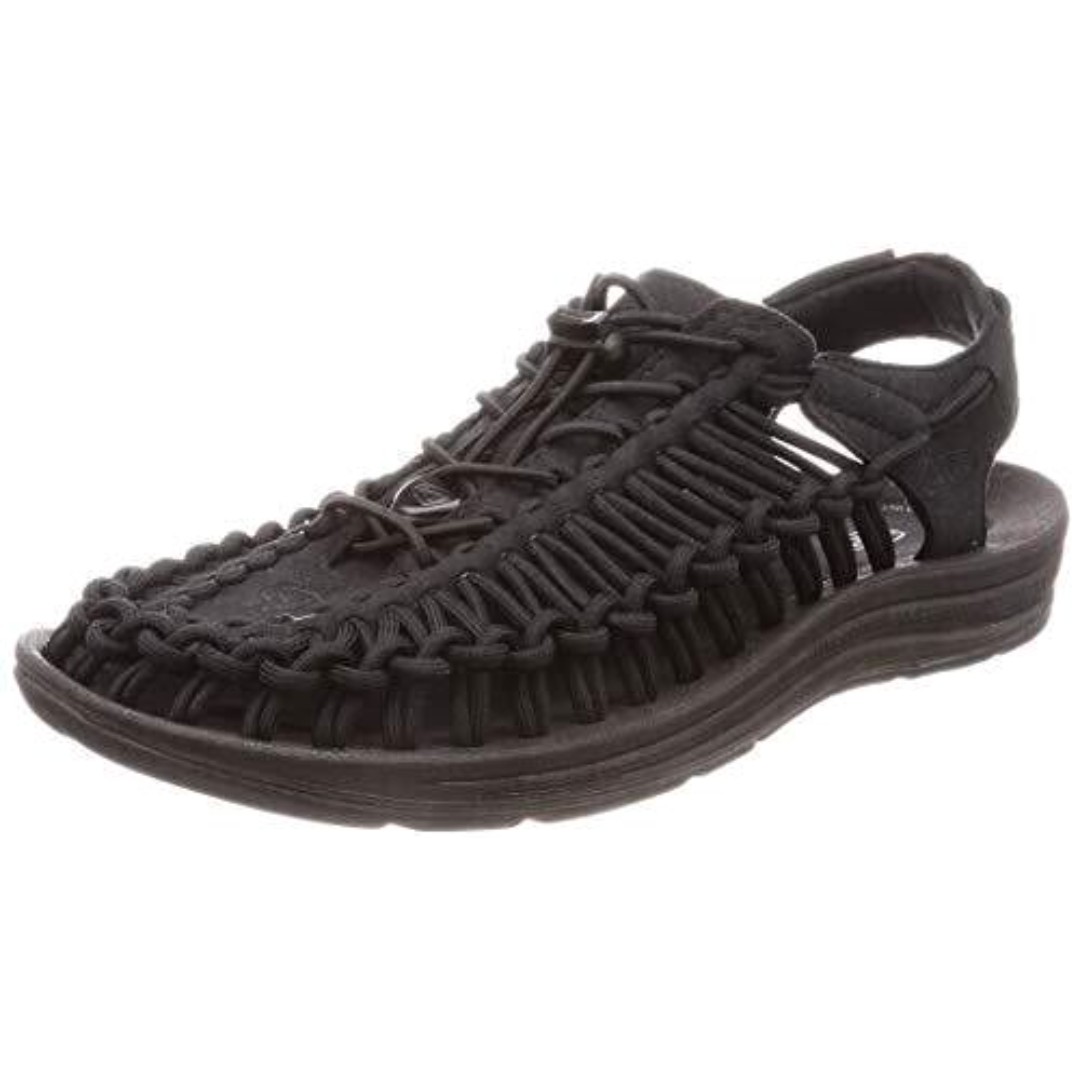 KEEN Uneek Mens Sandals Shoes Braided Cord Paracord Size US 8 Black 1014097