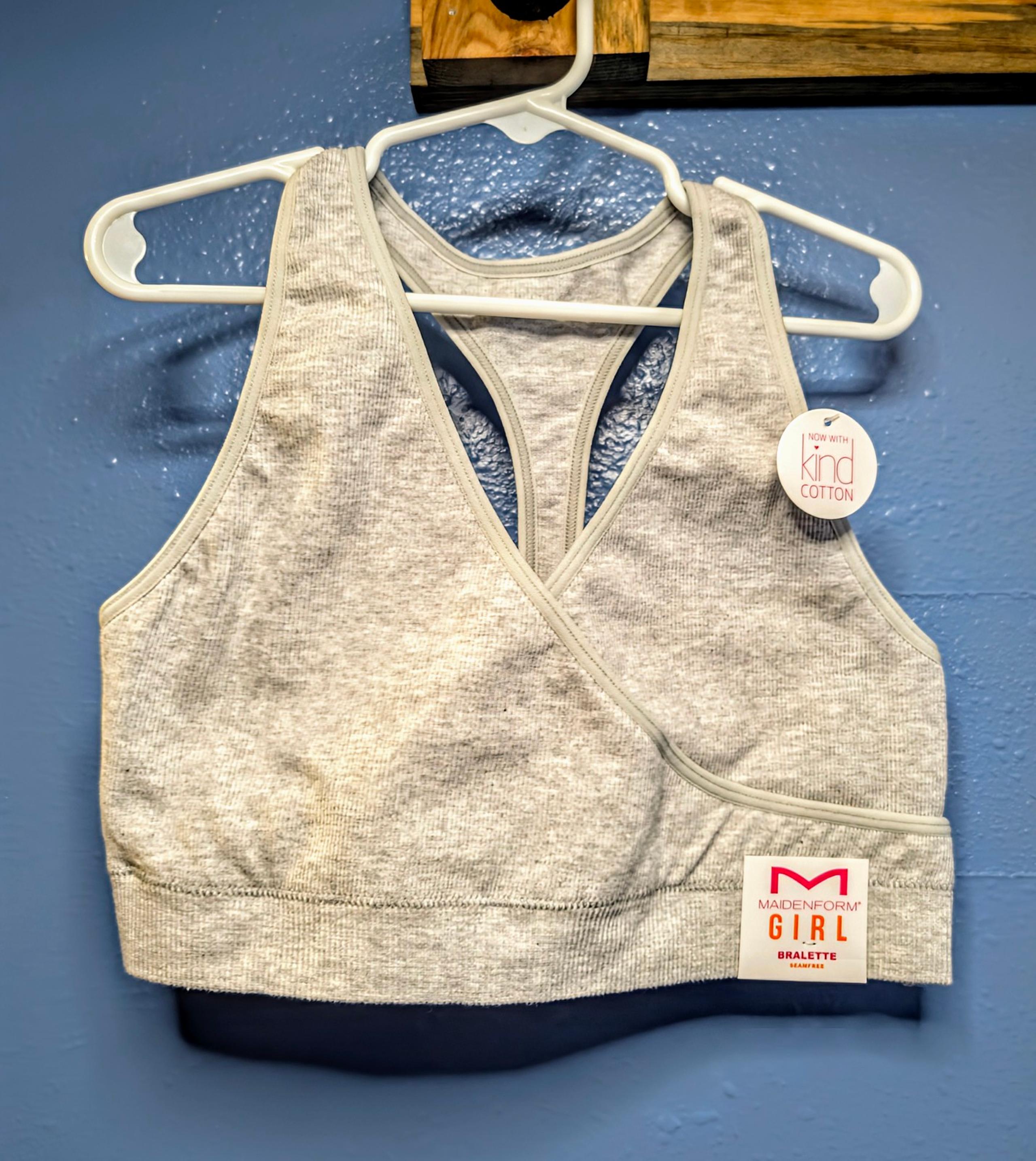 NEW W TAGS Maidenform women's XL sporty gray bralette athletic sports bra