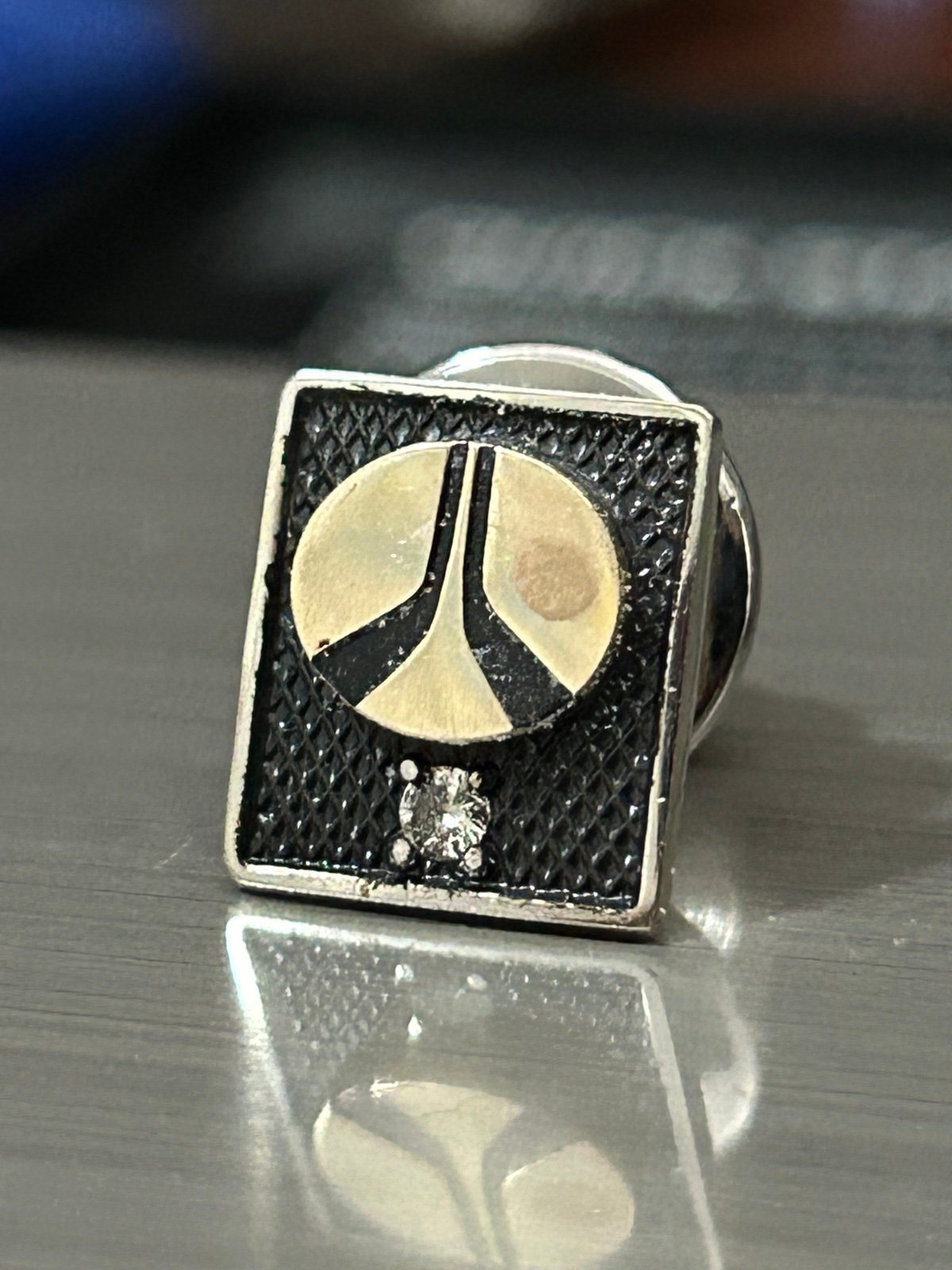 Rockwell North American 10K Gold & Diamond Tie Pin Tie Tack