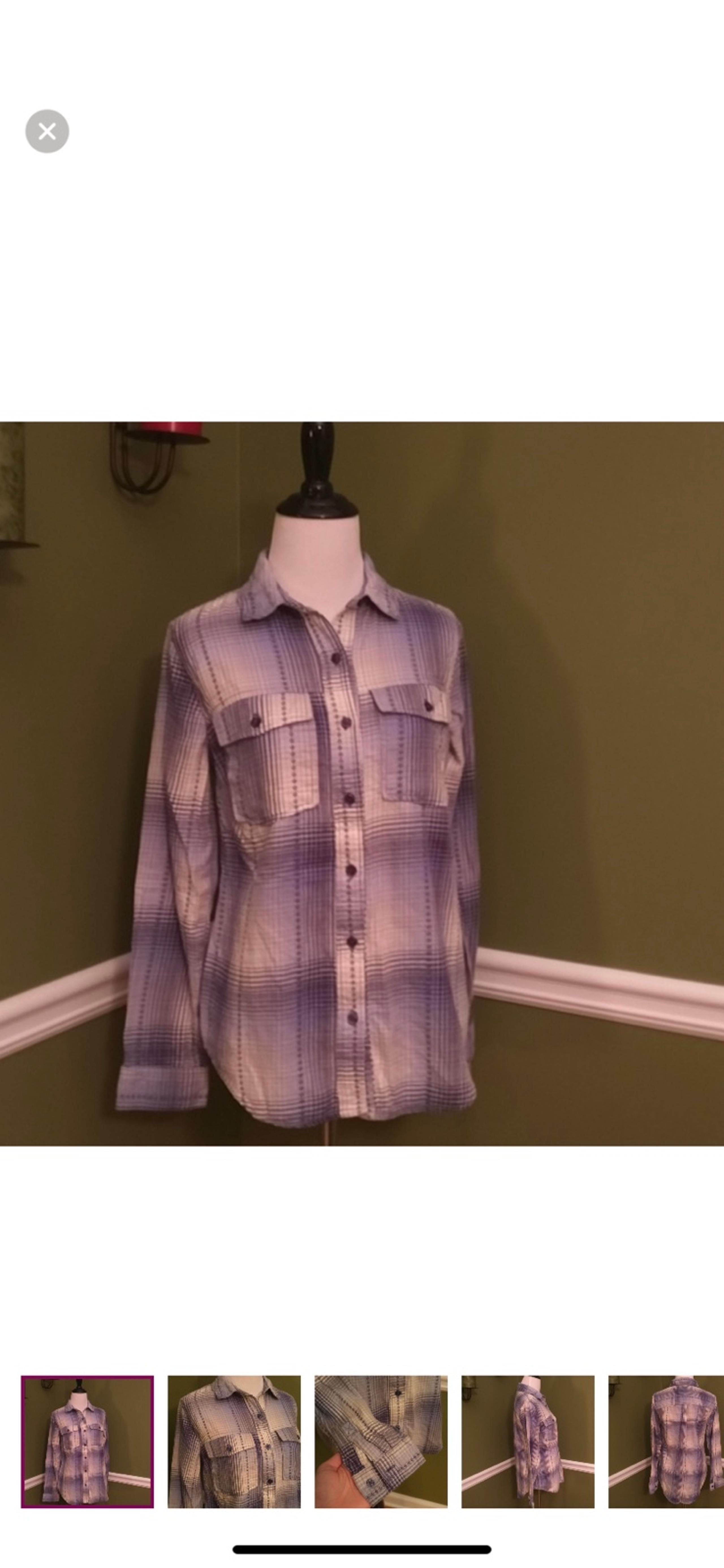 Cato plaid flannel button down shirt