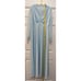 1960-1970 Vintage Blue J.C. Penny V-Neck Sheer Sleeve Long Dress Gown Fashion