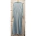 1960-1970 Vintage Blue J.C. Penny V-Neck Sheer Sleeve Long Dress Gown Fashion