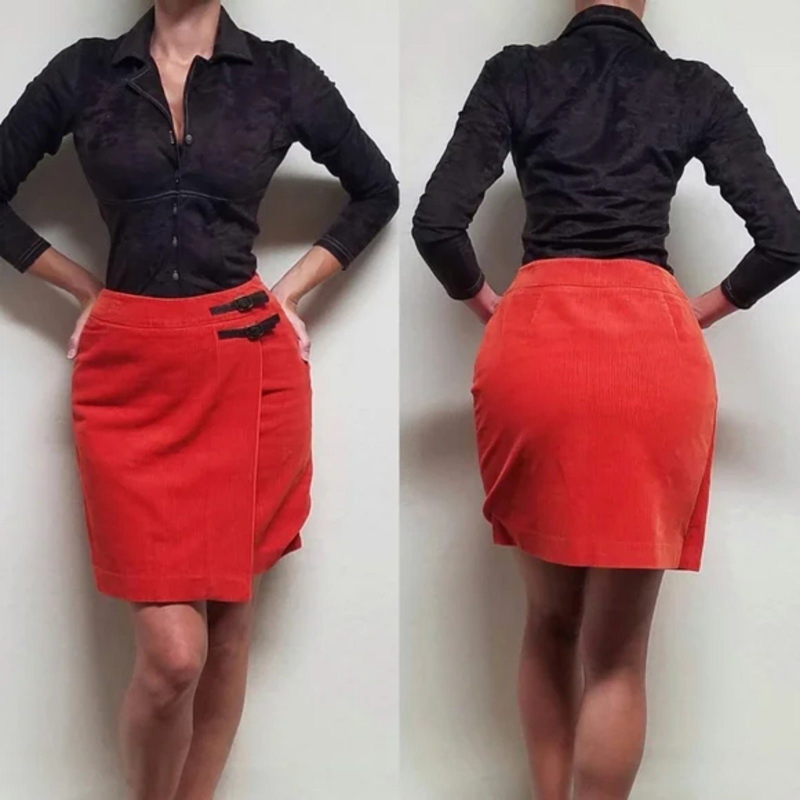 Vintage 80s-90s Jordache Lightweight Brown Velvet Southwestern Boho Button Top