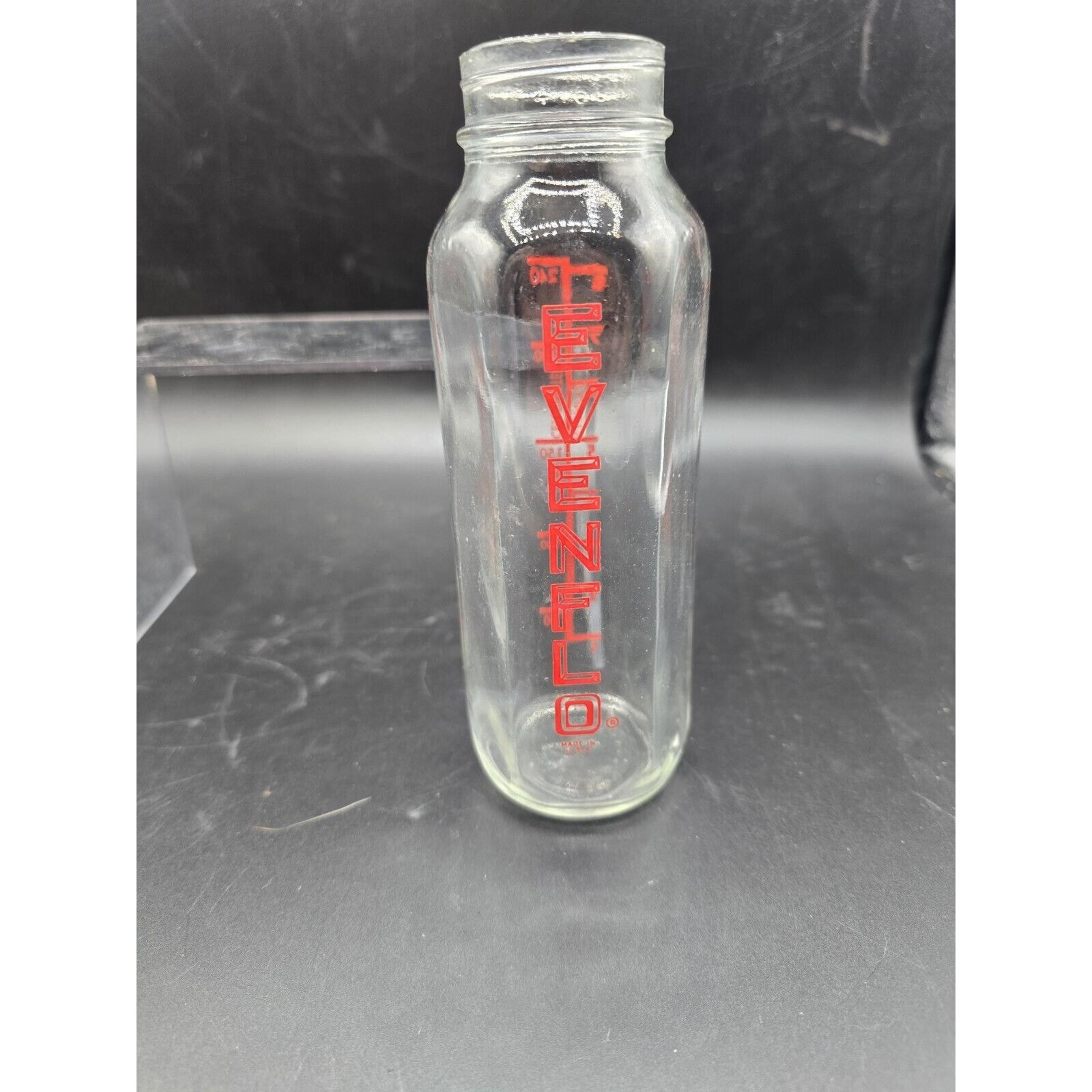 Vintage Glass Evenflo Baby Bottles with Red Lettering