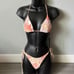 Triangl beautiful velvet floral string top and bottom set.
