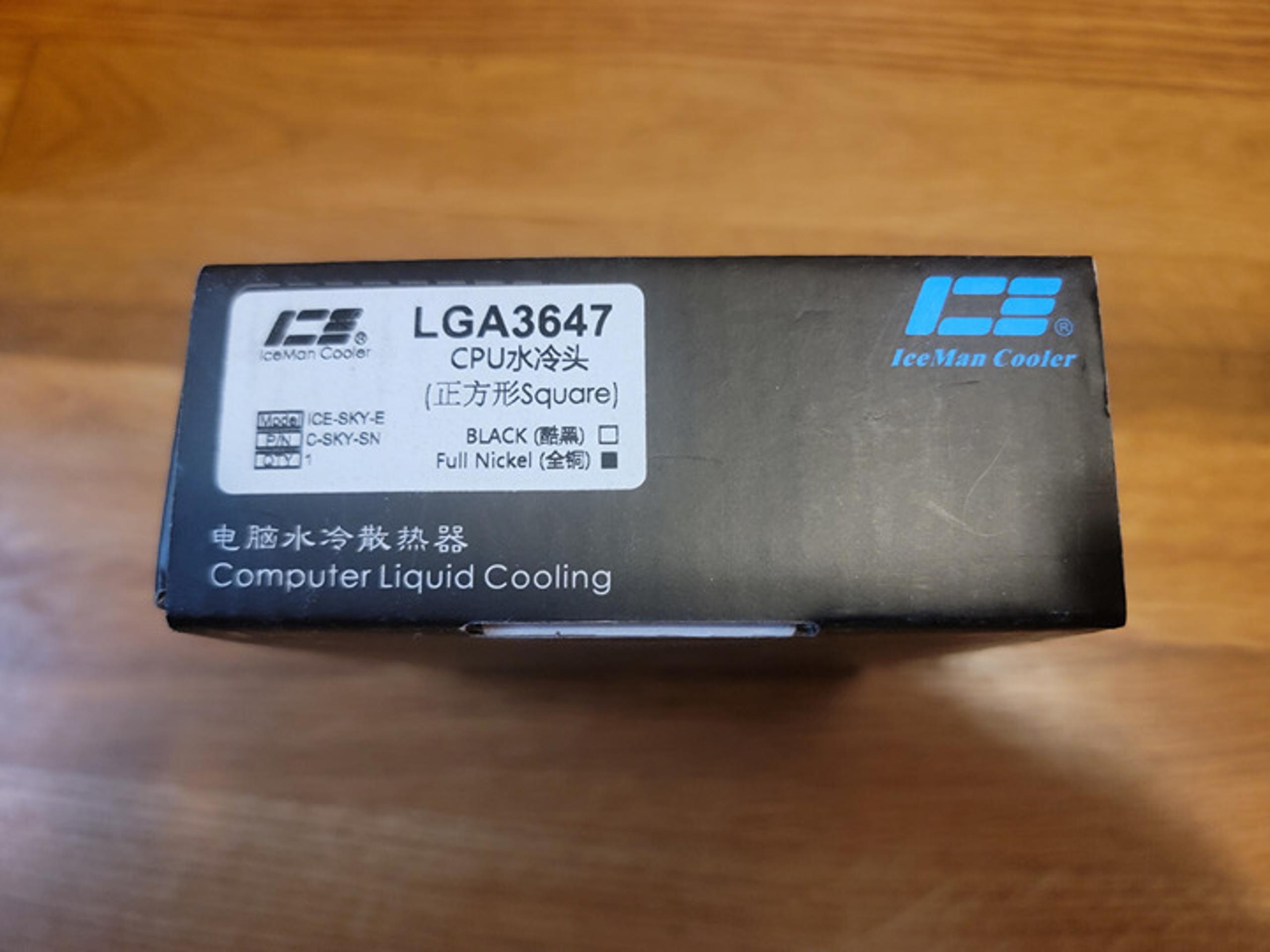 IceMan Cooler LGA3647 Full Nickle CPU Block (ICE-SKY-E)