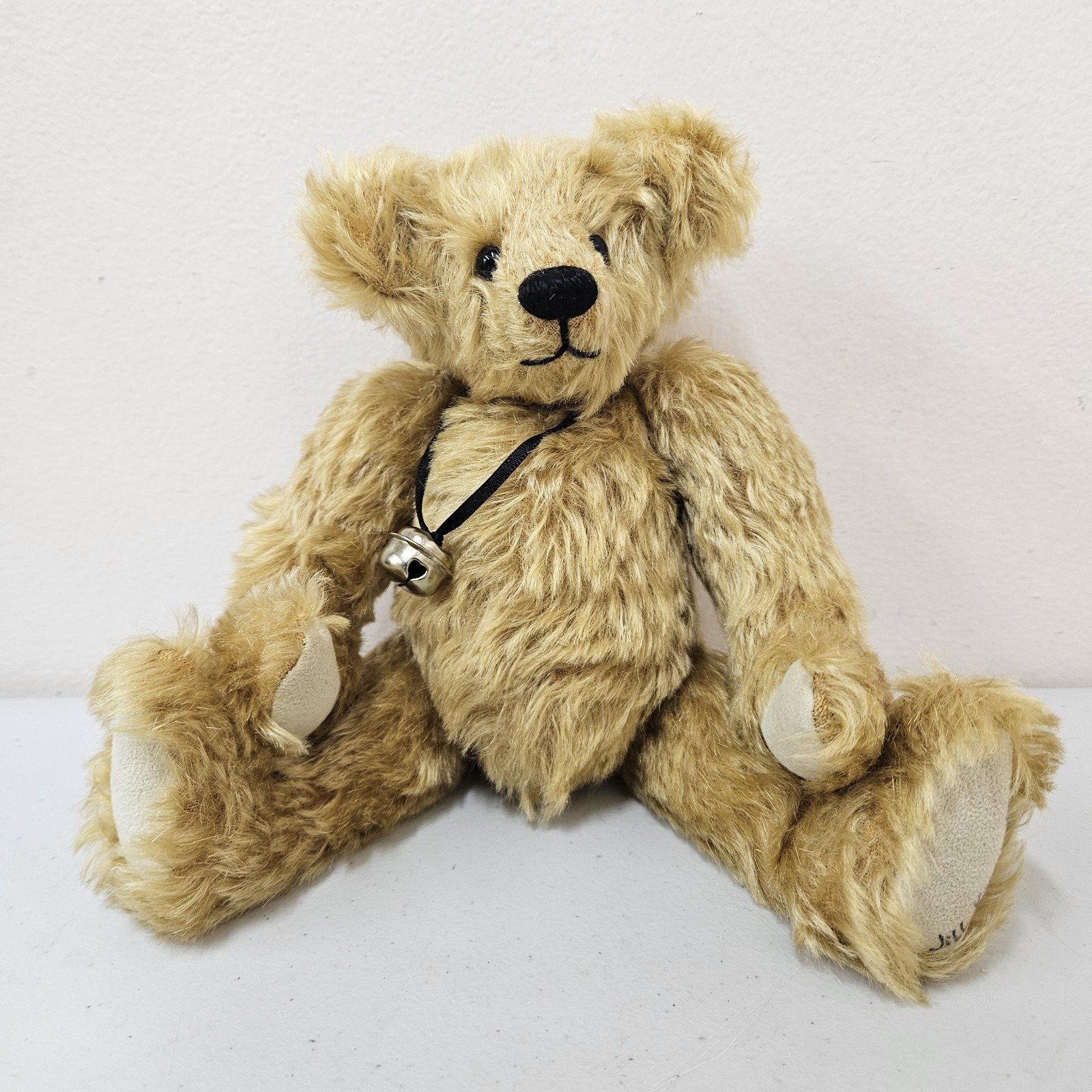 Vintage 1994 Mohair Style Jointed Teddy Bear By Jill Kenny 9 Tall Tan Color