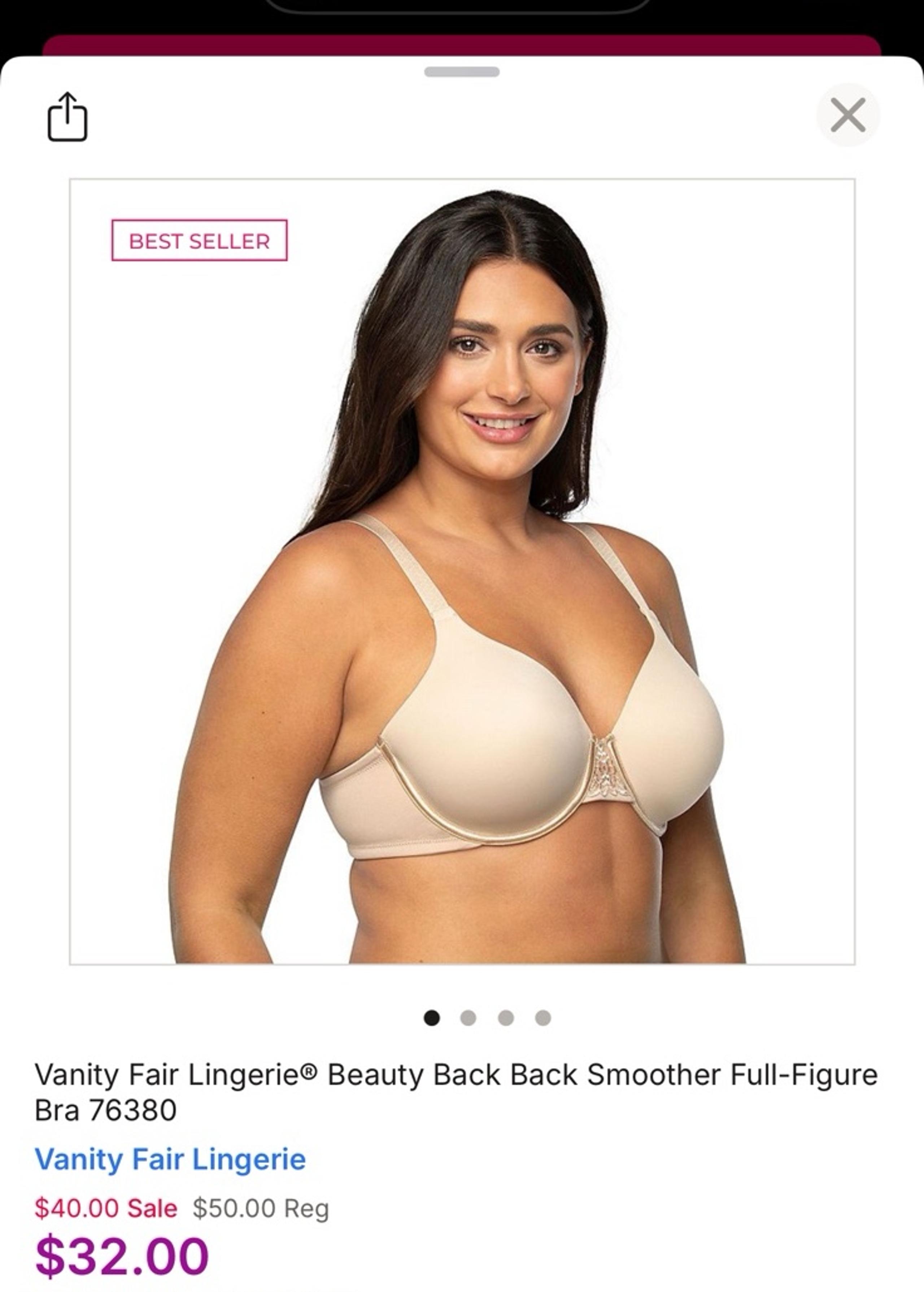 Vanity Fair Beauty Back Smoother Full Figure Bra