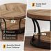 Round Coffee Table for Living Room, 2-Tier Circle Coffee Table with Storage