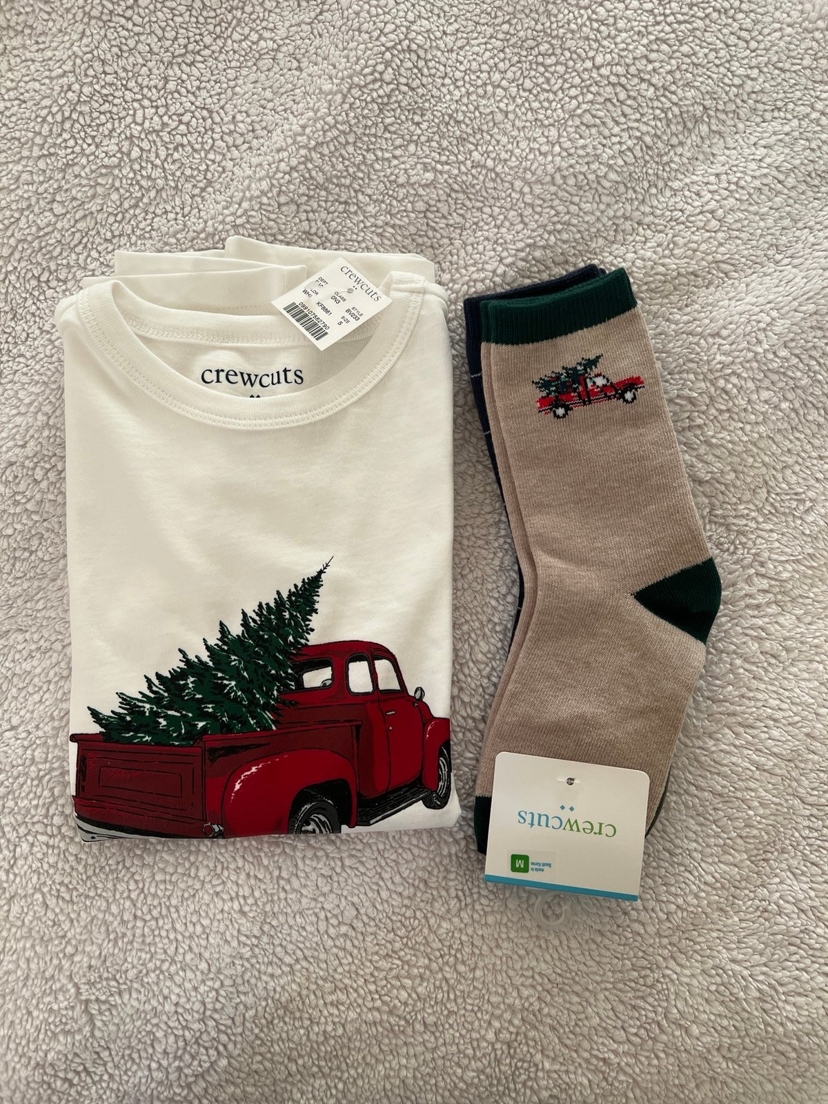 Christmas Boy’s Small Long Sleeve and 3 Pairs of Socks