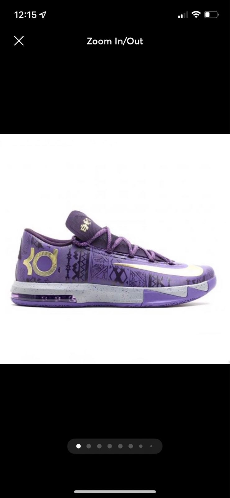 Nike KD 6 BHM Size 6Y
