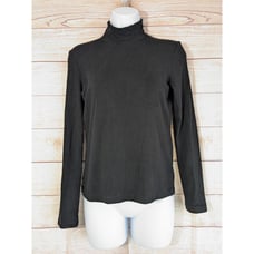 Lauren Ralph Lauren | Women’s Medium Black Ribbed Mock Neck Sweater Pullover