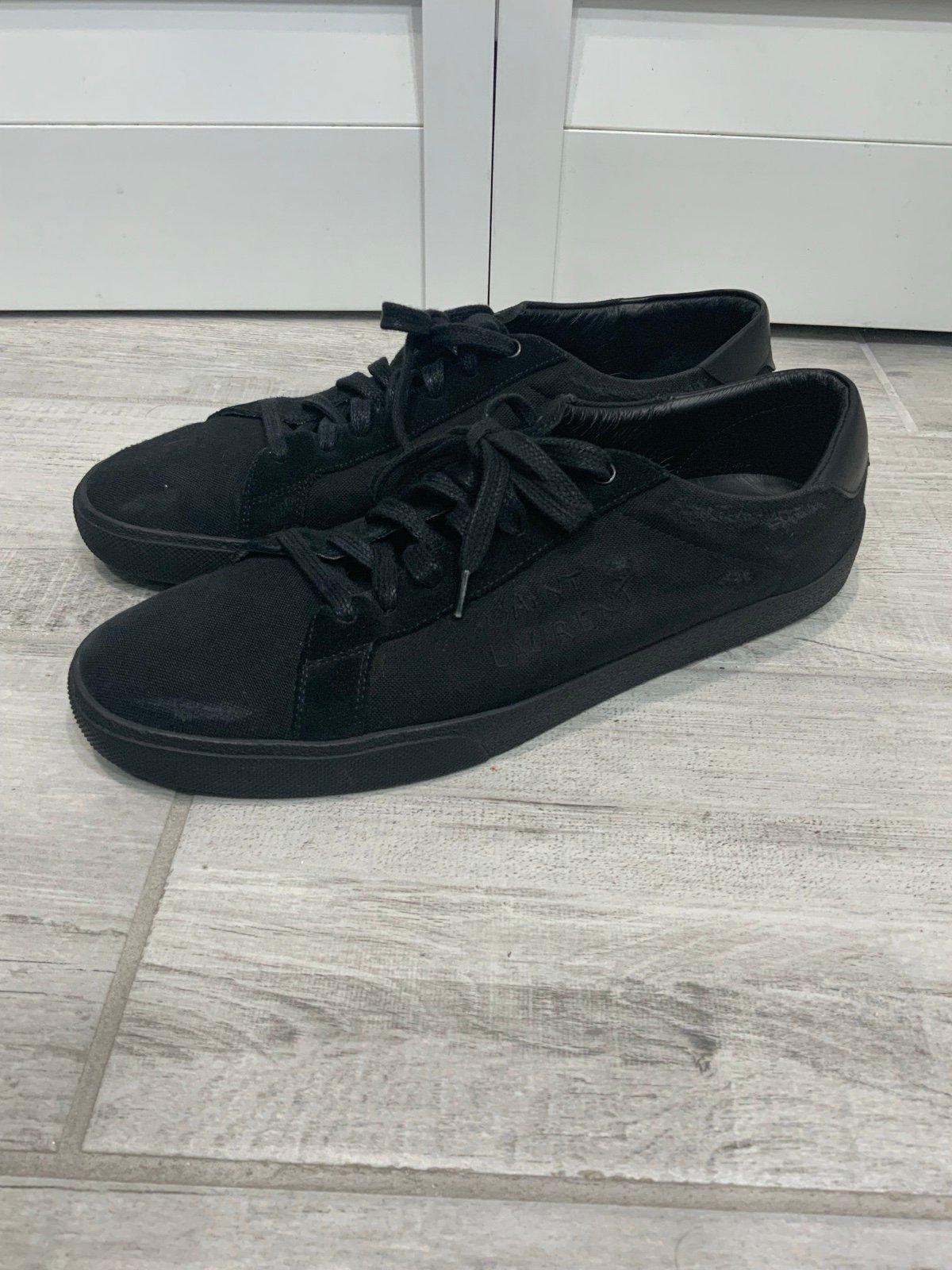 Saint Laurent Paris SL06 Men’s 13 D Black Cotton Low-Top Sneakers - VGUC