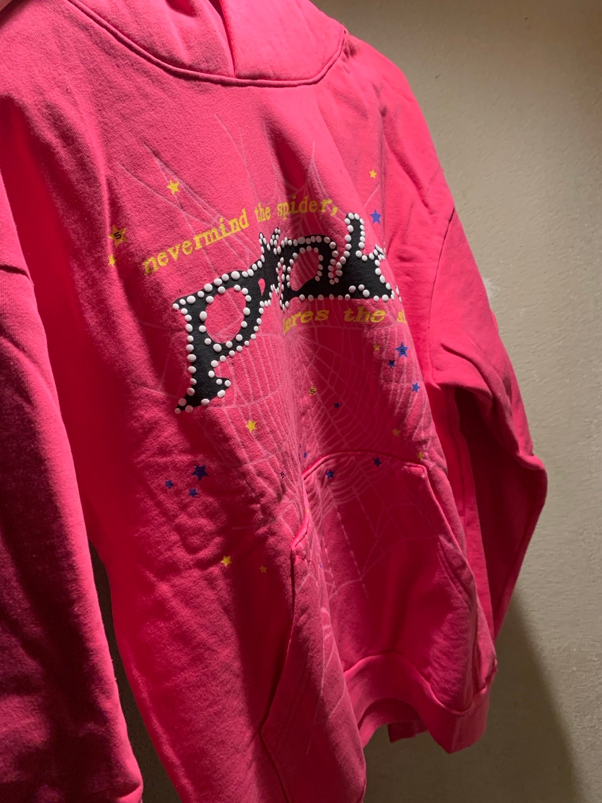 P*nk Large Sp5der Hoodie
