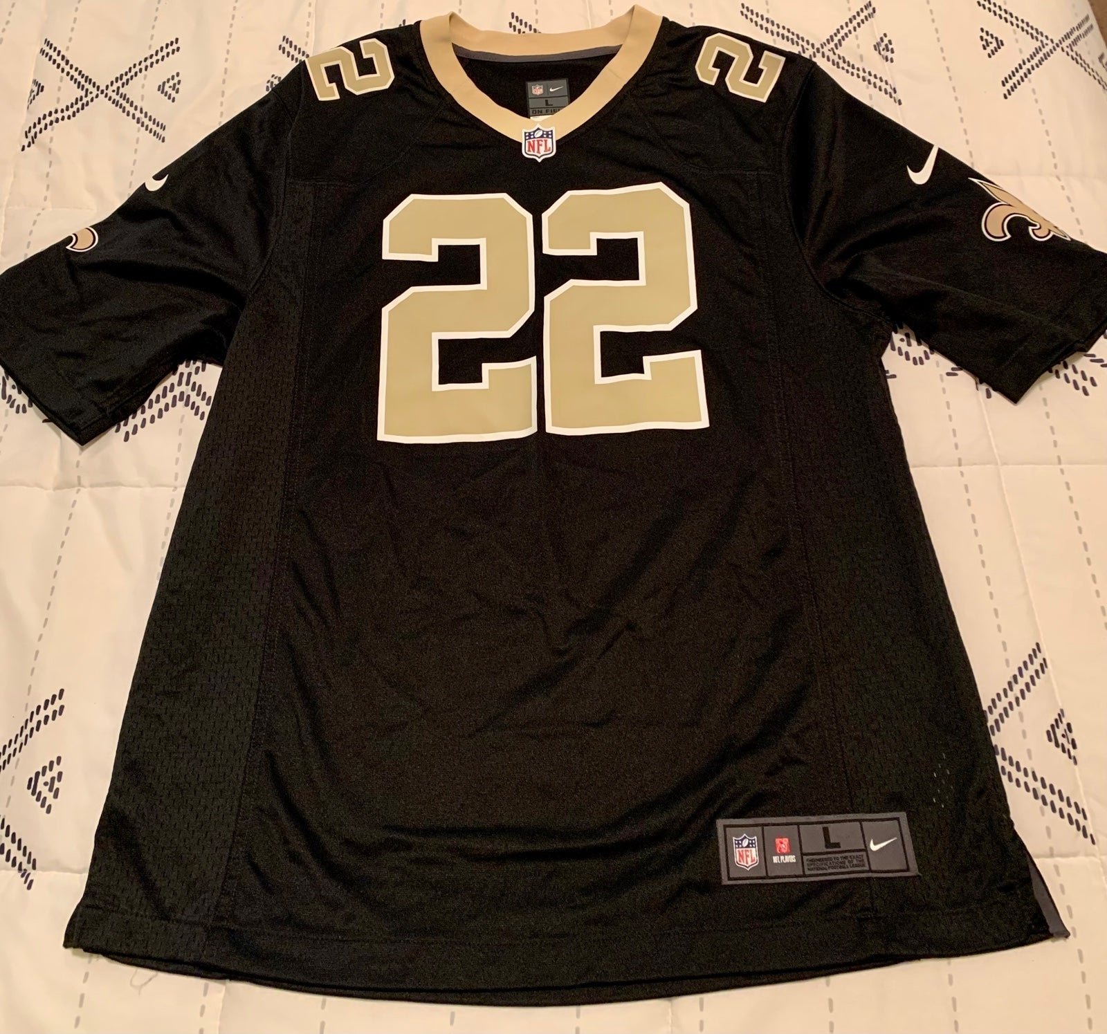 NWOT Nike OnField Mark Ingram II New Orleans Saints Jersey Mens Large.