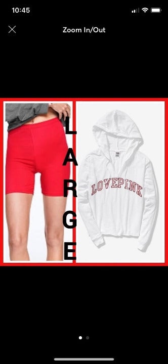 VS PINK L/S W/ HOOD AND BIKE SHORTS