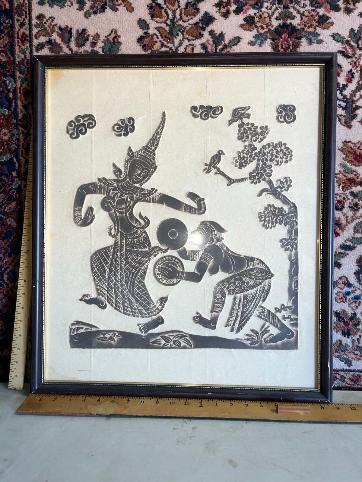 Vintage Thai Temple Style Rubbing