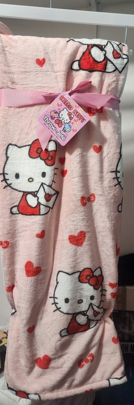 Hello Kitty envelope Valentines blanket
