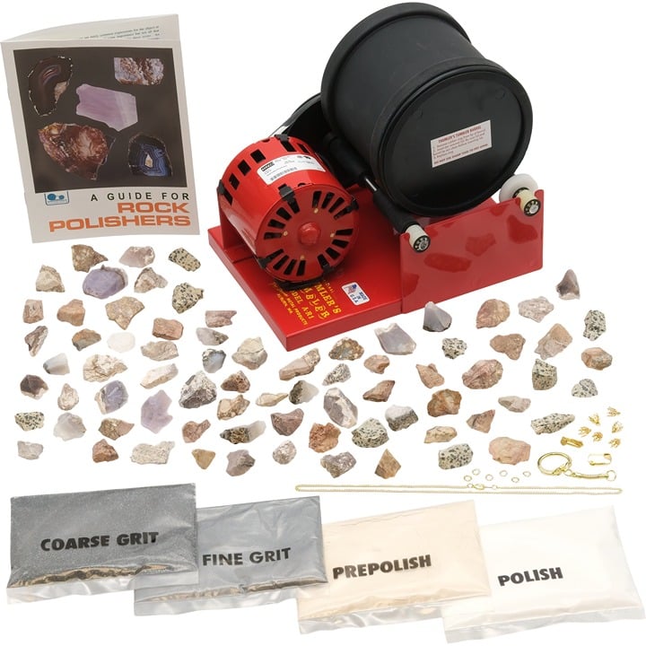 Rock POLISHER 3 lb HD Thumler's Tumbler Heavy Duty Motor & accessories A-R1 102
