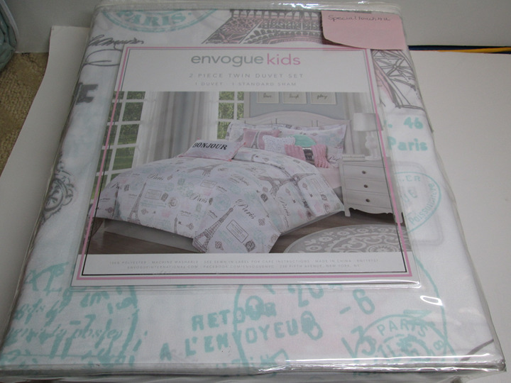 2 pc Envogue PARIS Eiffel Tower Twin Duvet Set ~ Grey, Aqua, Pink, Lavender