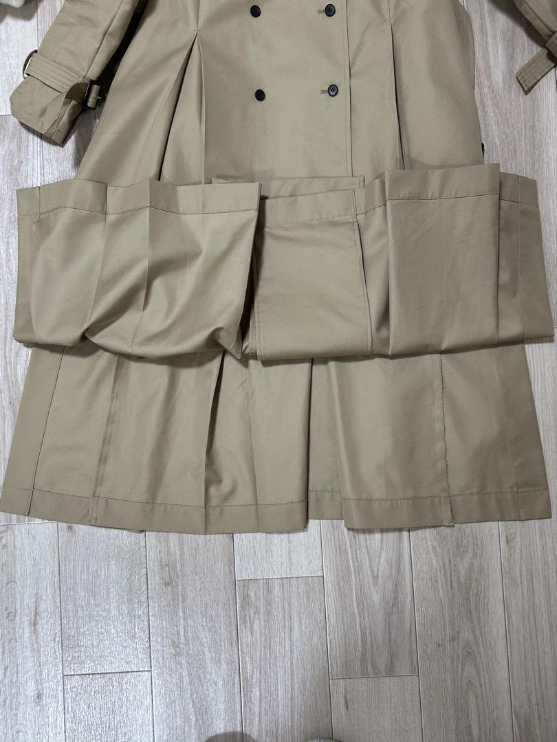 l'aubeblanc】Belted Flare Trench Coat