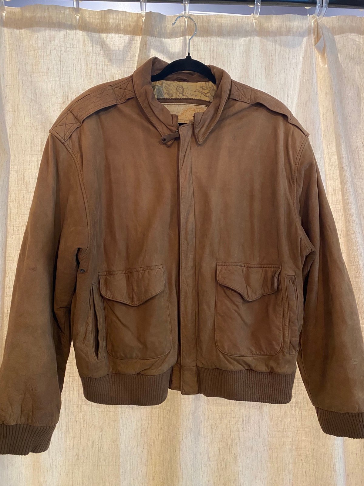 Vintage G-III Leather Bomber Jacket Large