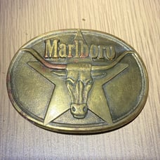 Phillip morris marlboro solid brass belt buckle