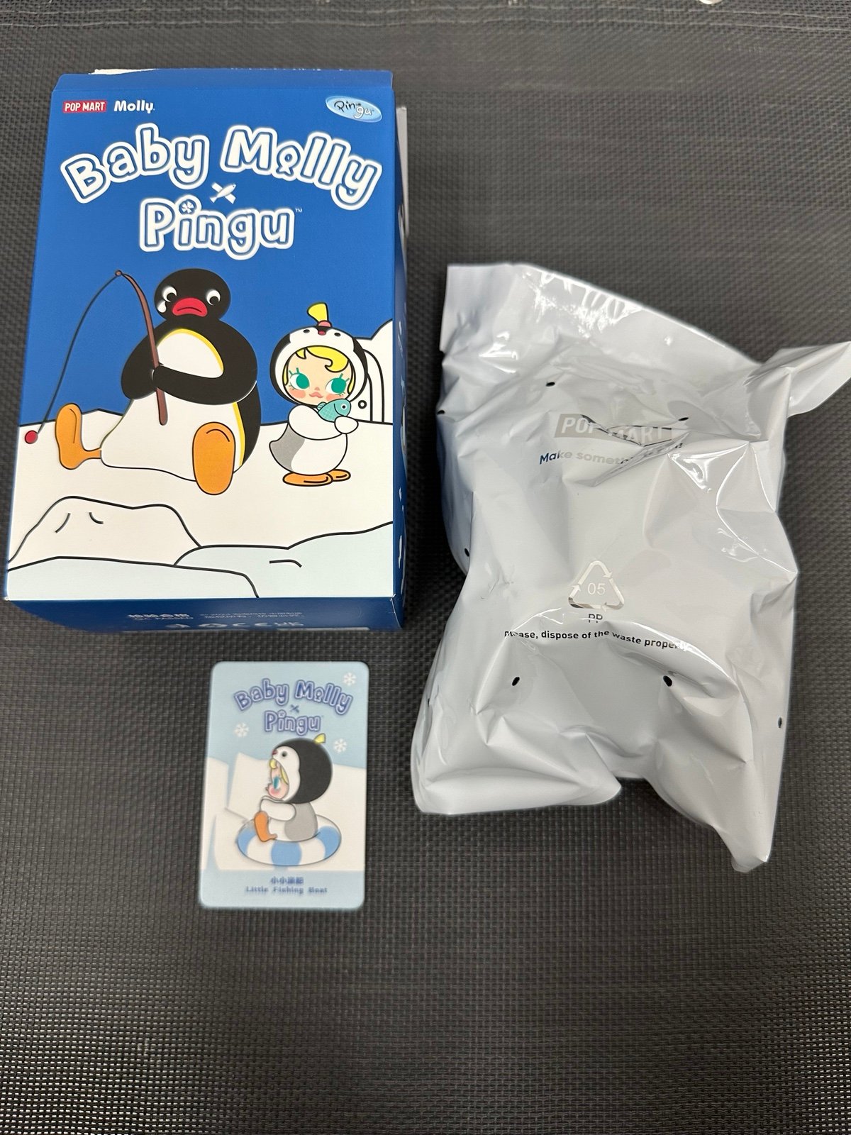 Baby Molly × Pingu Happy Fishing Series-Vinyl Plush Pendant