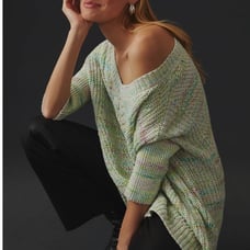 ANTHROPOLOGIE Pilcro Oversized Cable-Knit Sweater