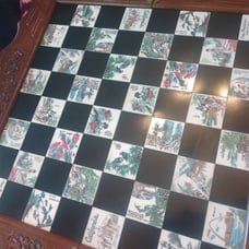 Oriental Chess Board Indonesian Jade Set