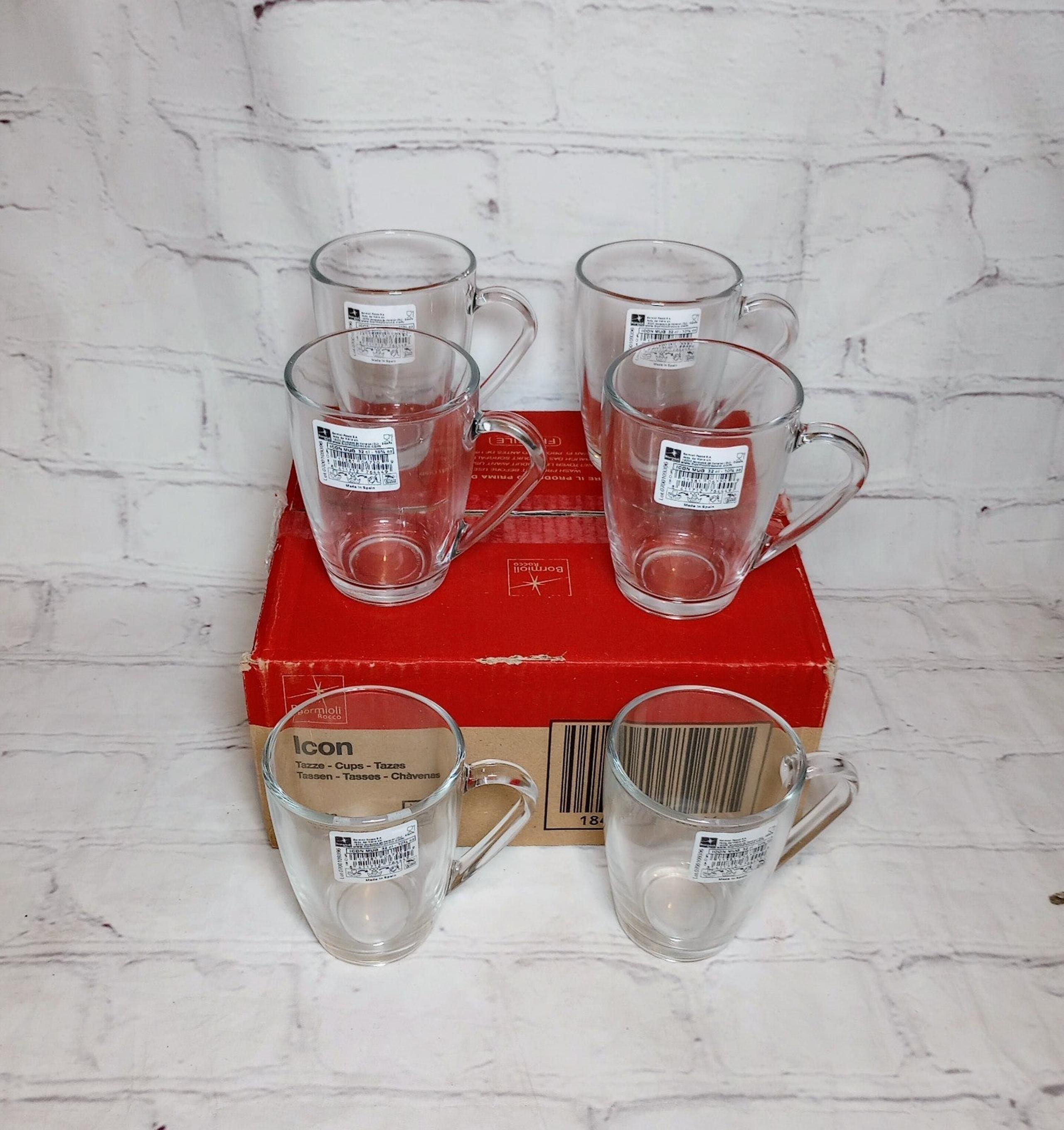 Glass Coffee Mug Set 6 Pack