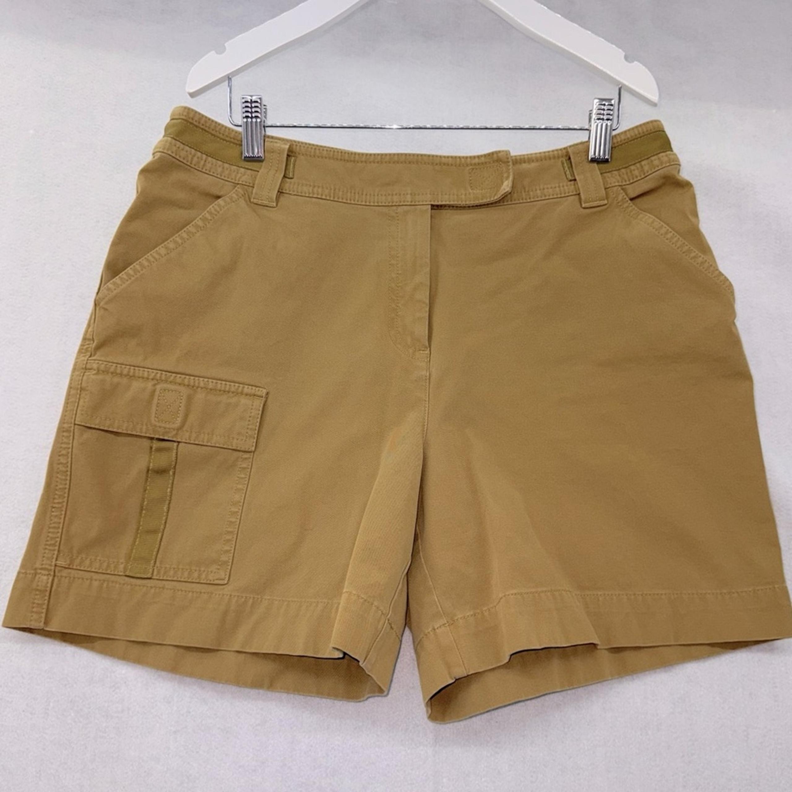 EUC J.Jill Stretch Flat Front Khaki Shorts Chinos 6” Inseam size 10