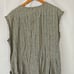 VTG FLAX by Jeanne Engelhart Linen Mini Button Up Sleeveless Striped Dress Sz M