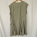 VTG FLAX by Jeanne Engelhart Linen Mini Button Up Sleeveless Striped Dress Sz M