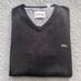 Lacoste Sweater Mens 5 Black V Neck > Knit Long Sleeve Crocodile Pullover Adult