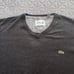 Lacoste Sweater Mens 5 Black V Neck > Knit Long Sleeve Crocodile Pullover Adult