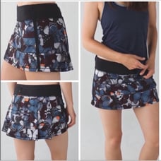 LULULEMON PACE RIVAL SKIRT/SKORT TALL/LONG-BIGGIE SO FLY BUTTERFLY PIZZAZ-8
