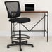 Flash Furniture Harper Ergonomic Mid-Back Mesh Drafting Chair with Black Fabric