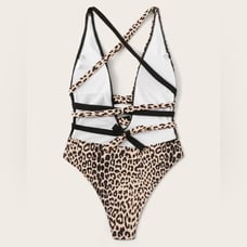 Sexy Leopard Print Wrap Around Monokini