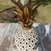 Mackenzie Childs NIB Pineapple MC Ceramic Candle Holder with GIFT BAG