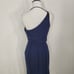 After Six 6849 Midnight Navy Crepe One-Shoulder Draped Cowl-Neck Maxi Dress 14