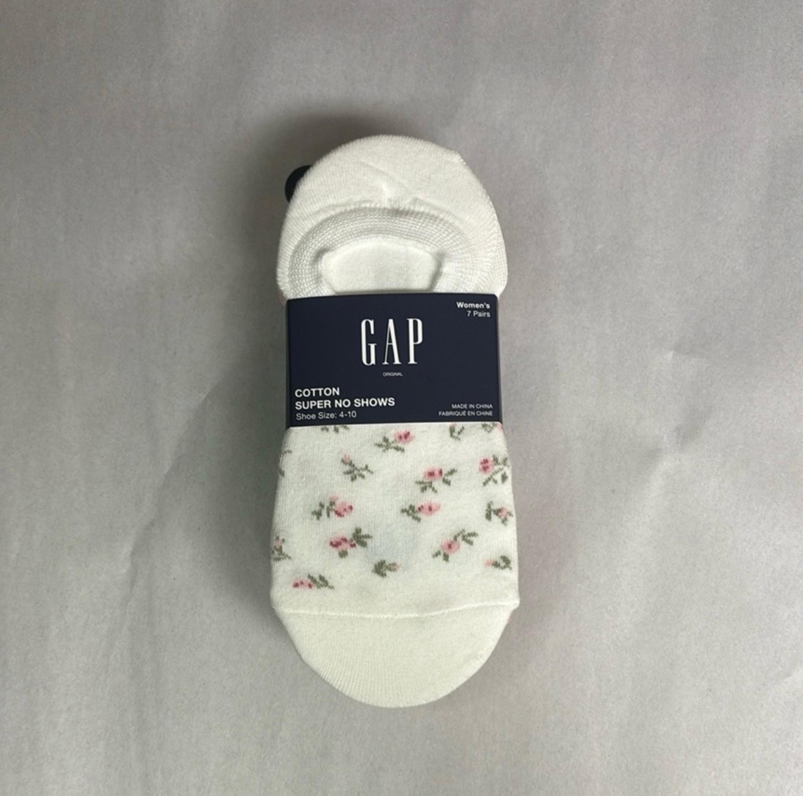 New Gap Socks Women’s 7 Pairs Multicolor Floral Cotton Super No Show Casual Sock
