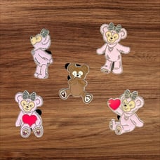 5 Duffy Bear and Friend Disney Parks Trading Pins, Plus 2 Bonus Pins