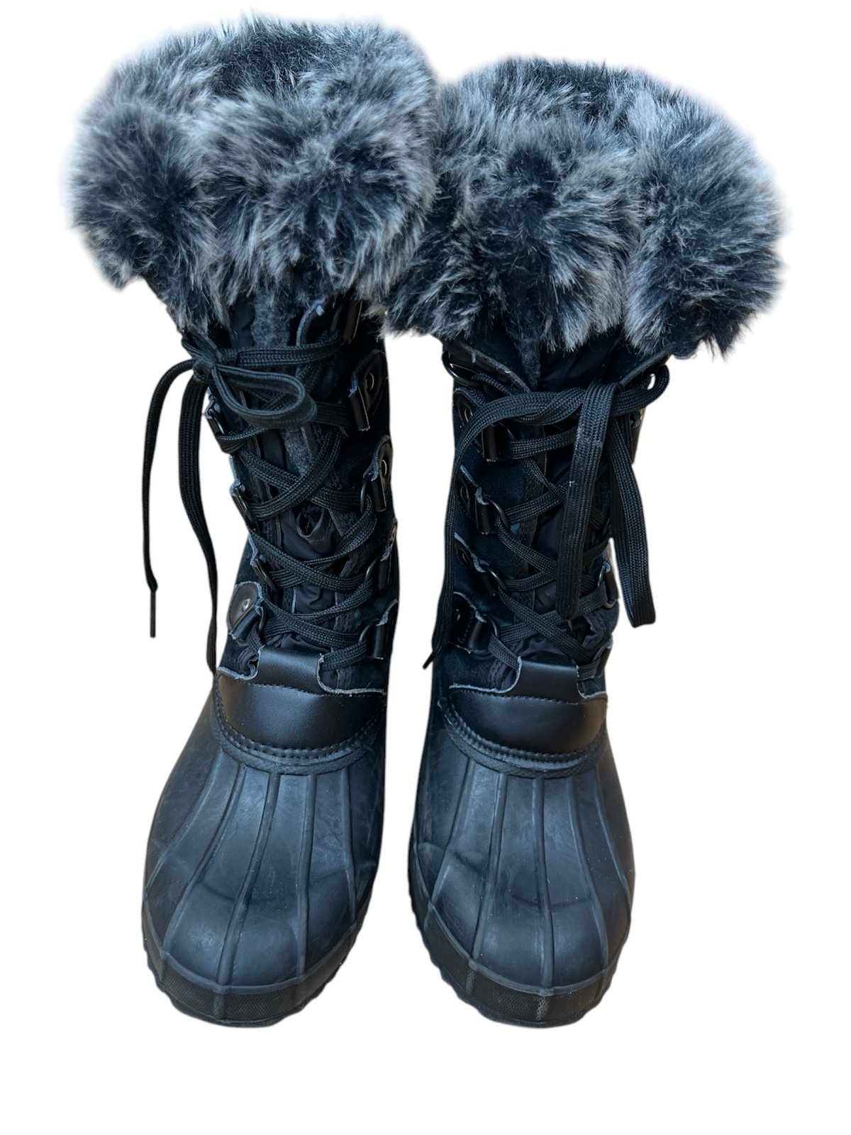 KHOMBU Nordic Jolie Black Winter Boots - Size 8- Good Condition